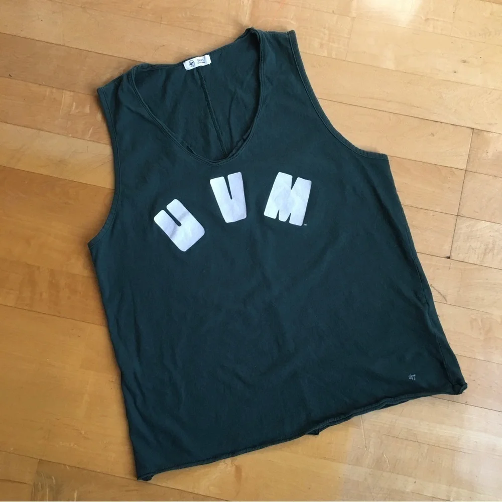 47 “UVM” Tank, Green, White, Size S - Picture 3 of 17